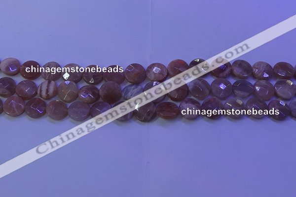 CMS589 15.5 inches 10mm faceted coin moonstone gemstone beads