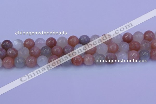 CMS624 15.5 inches 12mm round rainbow moonstone beads wholesale