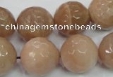 CMS64 15.5 inches 18mm faceted round moonstone gemstone beads