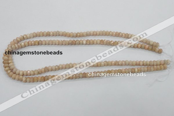 CMS66 15.5 inches 4*6mm faceted rondelle moonstone gemstone beads