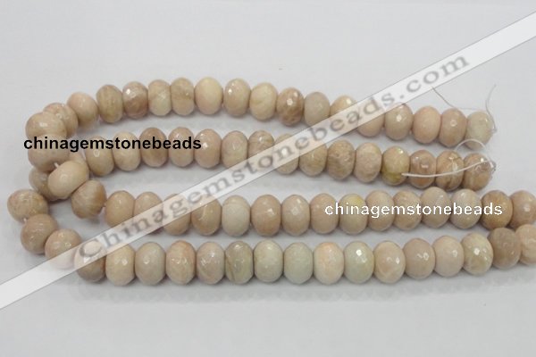 CMS68 15.5 inches 12*16mm faceted rondelle moonstone gemstone beads