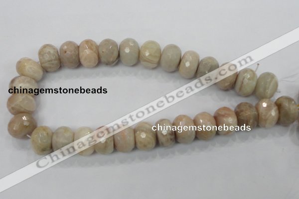 CMS69 15.5 inches 13*20mm faceted rondelle moonstone gemstone beads