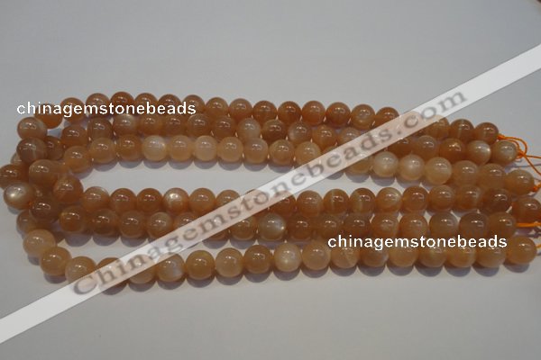 CMS703 15.5 inches 10mm round peach moonstone beads wholesale