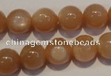 CMS704 15.5 inches 12mm round peach moonstone beads wholesale