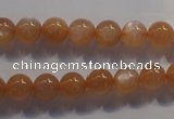 CMS732 15.5 inches 8mm round A grade natural peach moonstone beads