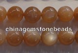 CMS734 15.5 inches 12mm round A grade natural peach moonstone beads