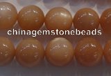 CMS735 15.5 inches 14mm round A grade natural peach moonstone beads