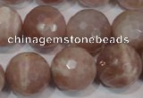 CMS769 15.5 inches 18mm faceted round natural moonstone beads