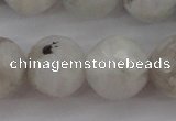 CMS804 15.5 inches 12mm faceted round white moonstone beads