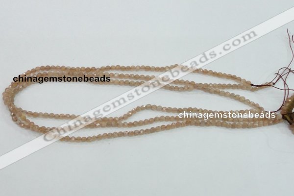 CMS81 15.5 inches 4mm faceted round moonstone gemstone beads