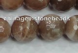 CMS82 15.5 inches 18mm faceted round moonstone gemstone beads