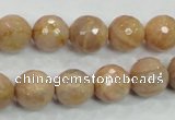 CMS85 15.5 inches 12mm faceted round moonstone gemstone beads