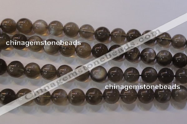 CMS854 15.5 inches 12mm round natural black moonstone beads