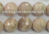 CMS86 15.5 inches 18mm faceted round moonstone gemstone beads