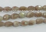 CMS87 15.5 inches 6*9mm faceted teardrop moonstone gemstone beads