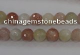 CMS871 15.5 inches 8mm faceted round moonstone gemstone beads