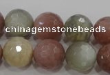 CMS874 15.5 inches 14mm faceted round moonstone gemstone beads