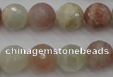 CMS882 15.5 inches 14mm faceted round moonstone gemstone beads