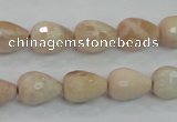 CMS89 15.5 inches 10*14mm faceted teardrop moonstone gemstone beads