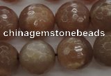 CMS944 15.5 inches 12mm faceted round A grade moonstone gemstone beads