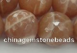 CMS948 15.5 inches 20mm faceted round A grade moonstone gemstone beads