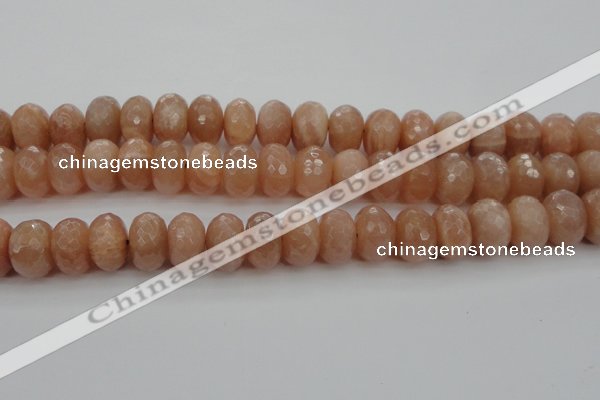 CMS952 15.5 inches 8*12mm faceted rondelle A grade moonstone beads