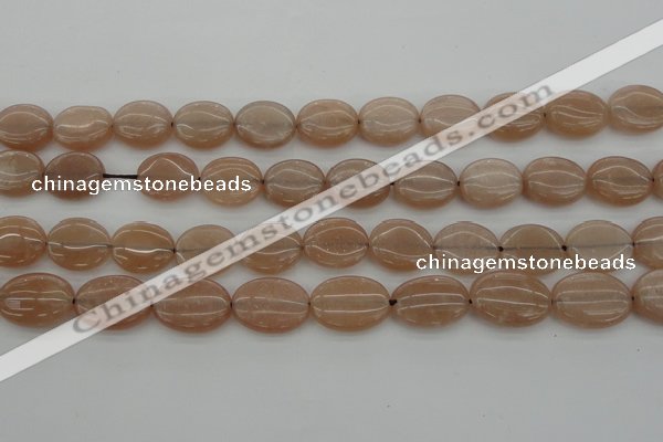 CMS961 15.5 inches 10*12mm oval A grade moonstone beads