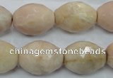 CMS97 15.5 inches 15*20mm faceted rice moonstone gemstone beads