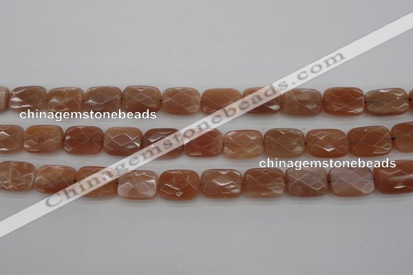 CMS972 15.5 inches 12*16mm faceted rectangle A grade moonstone beads