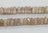 CMS98 15.5 inches 4*8mm faceted rondelle moonstone gemstone beads