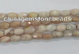 CMS99 15.5 inches 5*7mm faceted rice moonstone gemstone beads