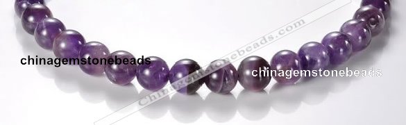 CNA04 AB grade 12mm round natural amethyst quartz bead Wholesale