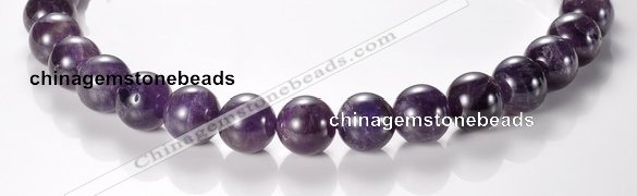 CNA05 AB grade 14mm round natural amethyst quartz bead Wholesale