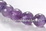 CNA08 12mm faceted round A- grade natural amethyst quartz beads