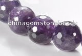 CNA09 16mm faceted round A- grade natural amethyst quartz beads