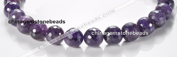 CNA09 16mm faceted round A- grade natural amethyst quartz beads