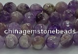 CNA1011 15.5 inches 6mm faceted round dogtooth amethyst beads