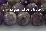 CNA1014 15.5 inches 12mm faceted round dogtooth amethyst beads