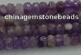 CNA1028 15.5 inches 4*6mm faceted rondelle dogtooth amethyst beads