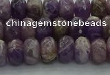 CNA1030 15.5 inches 6*10mm faceted rondelle dogtooth amethyst beads