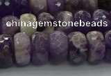 CNA1031 15.5 inches 7*12mm faceted rondelle dogtooth amethyst beads