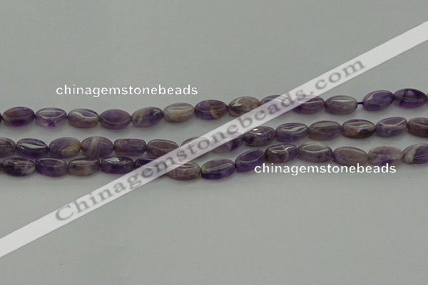 CNA1035 15.5 inches 6*10mm oval dogtooth amethyst beads wholesale