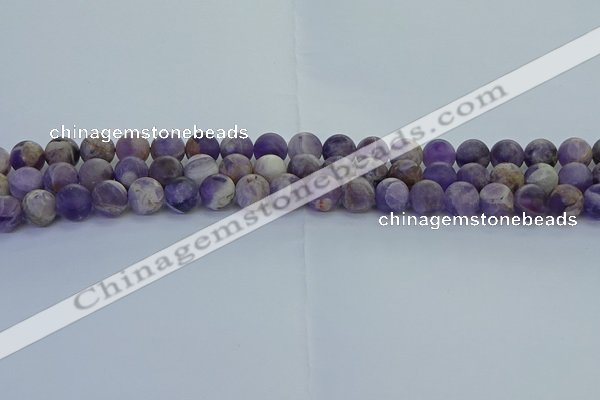 CNA1052 15.5 inches 8mm round matte dogtooth amethyst beads