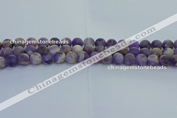 CNA1053 15.5 inches 10mm round matte dogtooth amethyst beads