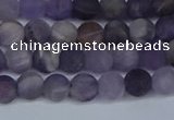 CNA1061 15.5 inches 6mm round matte dogtooth amethyst beads