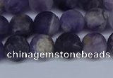 CNA1062 15.5 inches 8mm round matte dogtooth amethyst beads