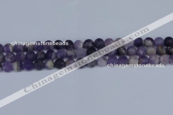 CNA1062 15.5 inches 8mm round matte dogtooth amethyst beads