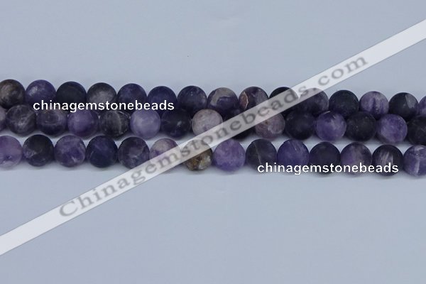 CNA1064 15.5 inches 12mm round matte dogtooth amethyst beads