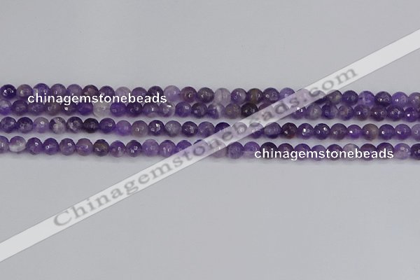 CNA1070 15.5 inches 4mm faceted round dogtooth amethyst beads