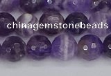 CNA1072 15.5 inches 8mm faceted round dogtooth amethyst beads